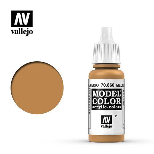 021 70.860 Vallejo Model Color: Medium Fleshtone (17ml)