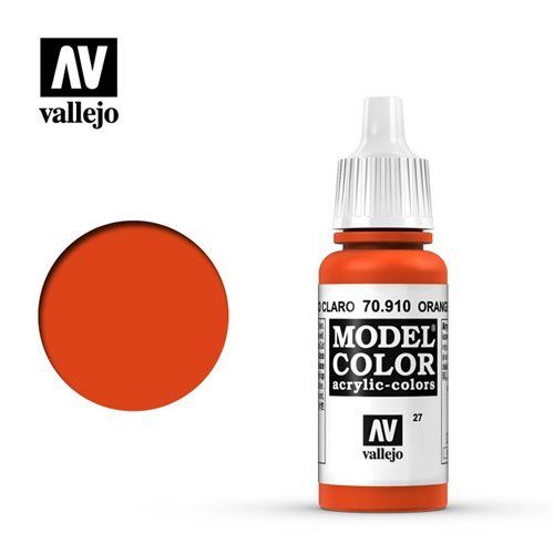027 70.910 Vallejo Model Color: Orange Red (17ml)