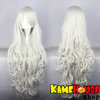 Curly wig 80 cm - White