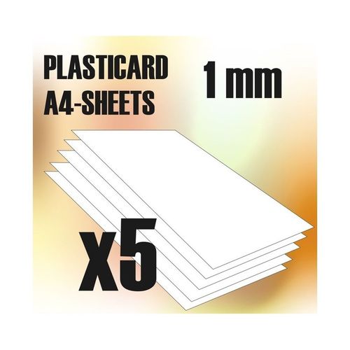 Plasticard ABS A4 1mm - 5 fogli