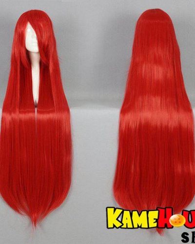 Parrucca 100 cm Rosso acceso liscia