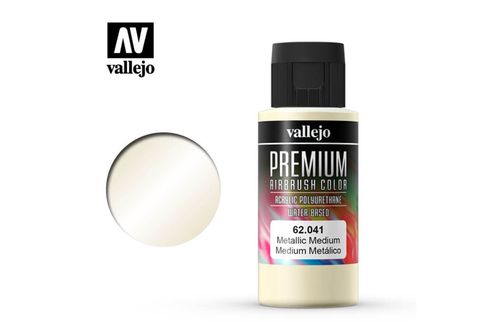 62041 Vallejo Premium Airbrush: Metallic Medium (60ml)