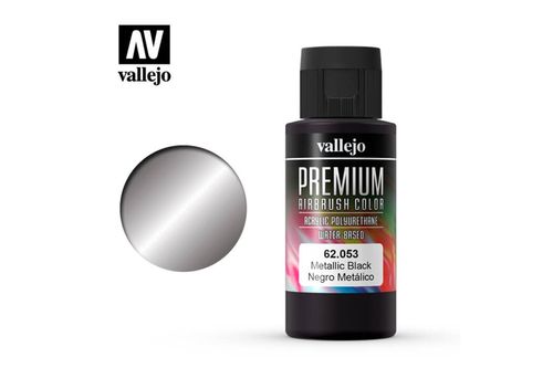 62053 Vallejo Premium Aribrush: Metallic Black (60ml)