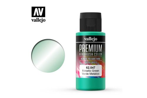 62047 Vallejo Premium Airbrush: Metallic Green (60ml)