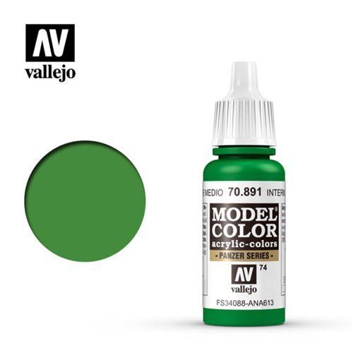 074 70.891 Vallejo Model Color: Intermediate Green (17ml)