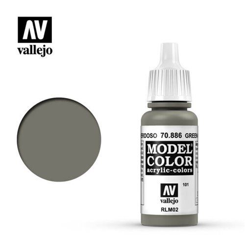 101 70.886 Vallejo Model Color: Green Grey RLM02 (17ml)