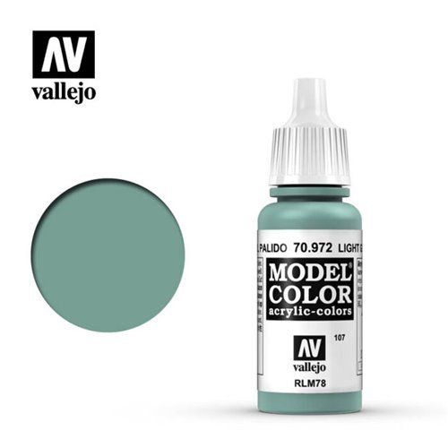 107 70.972 Vallejo Model Color: Light Green Blue RLM78 (17ml)