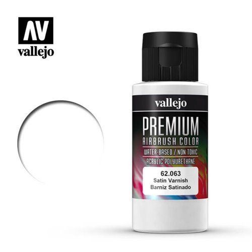 62063 Vernice Poliuretanica Satinata Premium Airbrush: Vallejo (60ml)