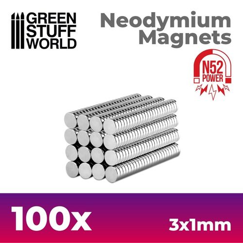 Magneti al Neodimio 3x1 100 pezzi
