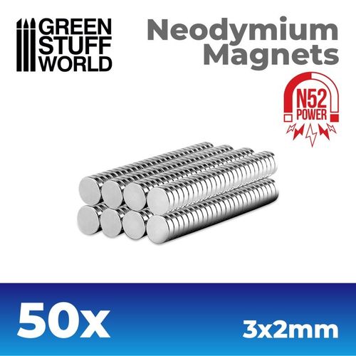 Magneti al Neodimio 3x2 50 pezzi