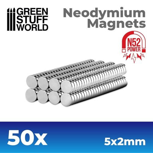Magneti al Neodimio 5x2 50 pezzi