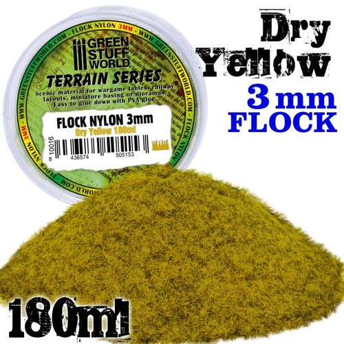 Erba statica floccato 3mm Dry Yellow 180ml