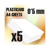 Plasticard ABS A4 0,5mm - 5 sheets