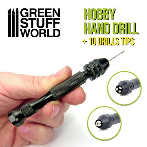 Hobby hand drill with tips