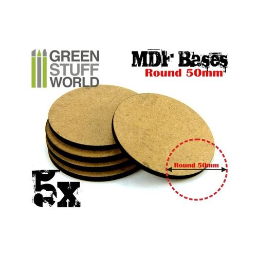 MDF Bases - Round 50 mm 5 pcs