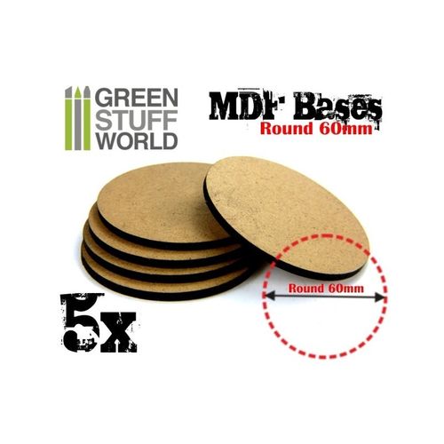 MDF Bases - Round 60 mm 5 pcs