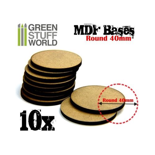 MDF Bases - Round 40 mm 10 pcs