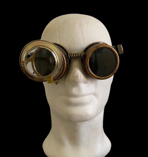 Goggles Enlarger lens color Antique brass