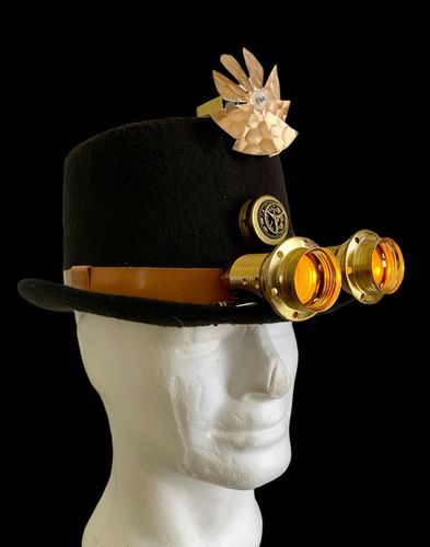 Cappello steampunk con illuminazione led