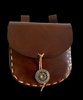 Leather pouch chocolate color