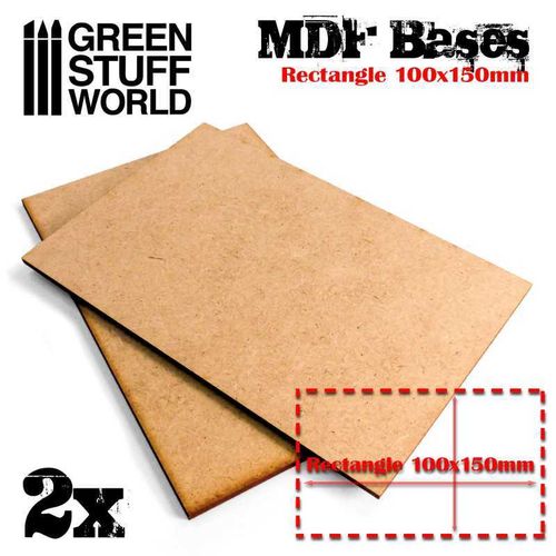 MDF Bases - Rectangle 100x150 2pz