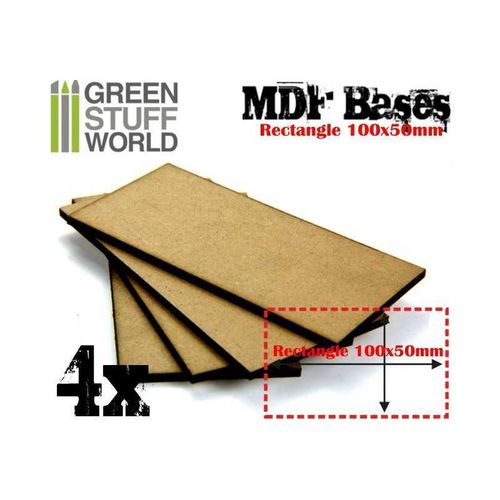 MDF Bases - Rectangle 100x50 4pz