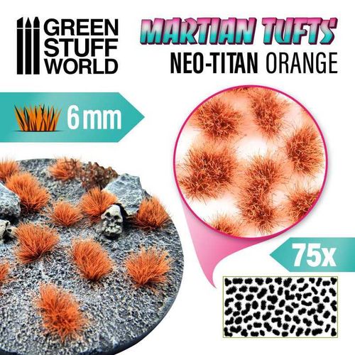 Grass TUFTS - Alien 6mm Neo-Titan Orange