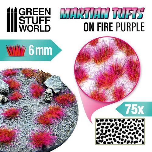 Grass TUFTS - Alien 6mm On Fire Purple