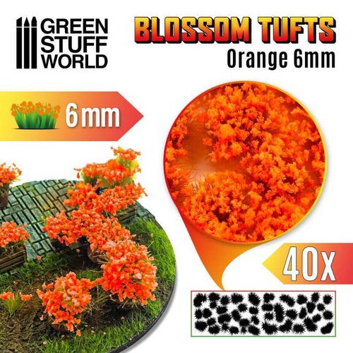 Blossom TUFTS - 6mm Orange