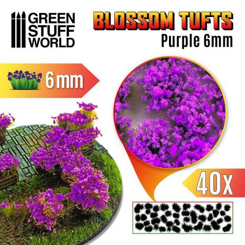 Blossom TUFTS - 6mm Purple
