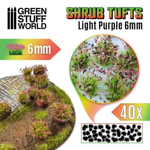 Shrubs Blossom TUFTS - 6mm self-adhesive - Light Purple