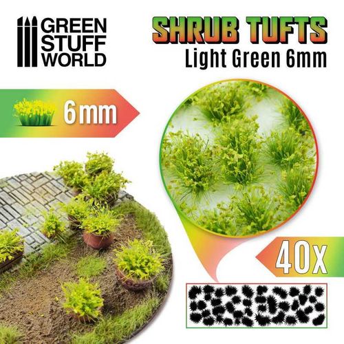 Shrubs Blossom TUFTS - 6mm self-adhesive - Light Green