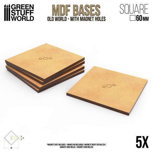 MDF Old World Bases - Square 60 mm